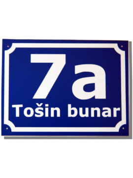 Kućni broj 15x20 cm